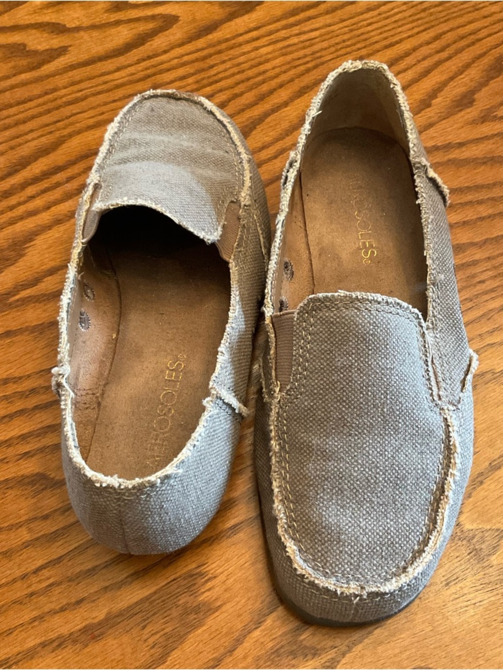 Aerosoles So Soft Canvas Loafers, Tan, Women’s Sz 7